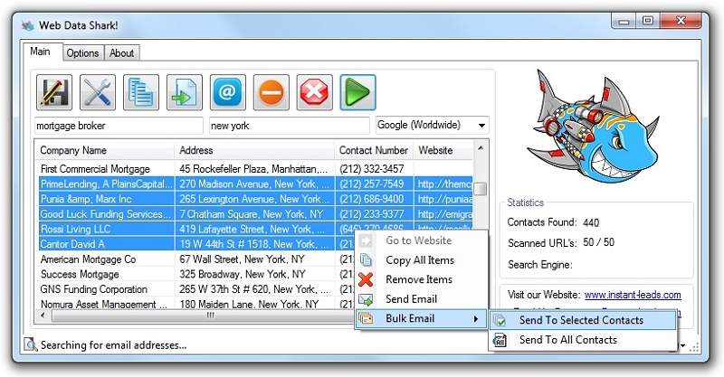 Web Data Shark screenshot